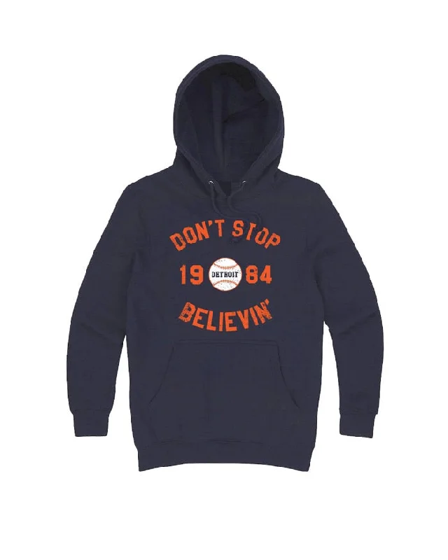 Warm Men's Thermal HoodiesInk Detroit Don't Stop Believing 1984 Hoodie - Navy