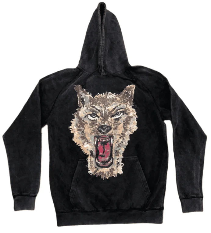 Men's Shirts with Geometric PatternsVINTAGE COYOTE HOODIE