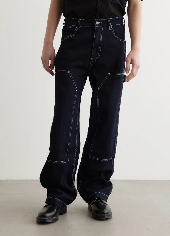 Jeans for Men with a Big BellyDouble Knee Carpenter Pants