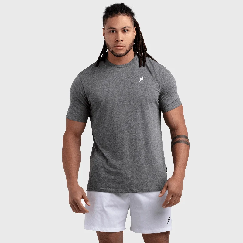 Stylish Men's HenleysEssential Regular Fit Tee - Slate Grey