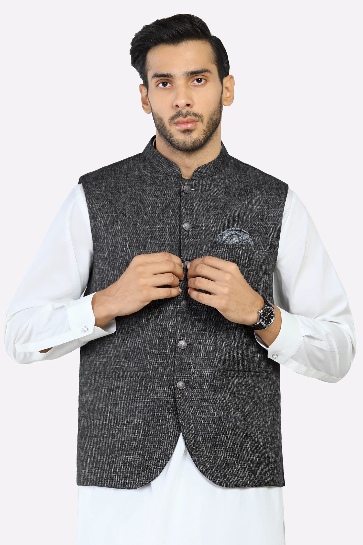 Men's Coats for Snowy WeatherCoffee Grey Waistcoat