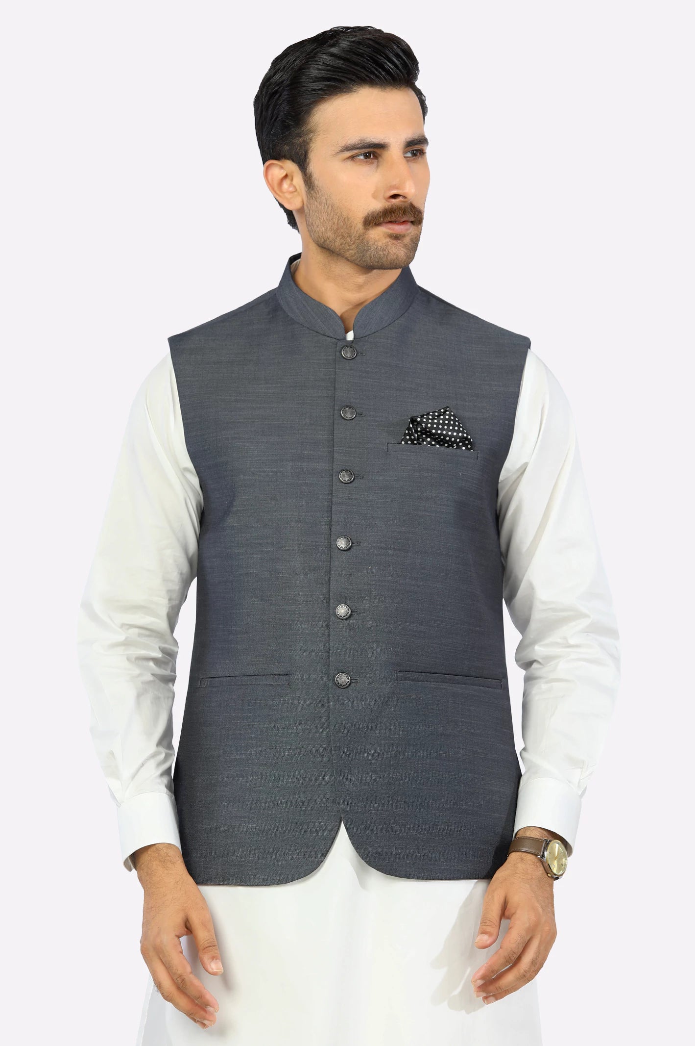 Men's Coats with Modern CutsCharcoal Waistcoat