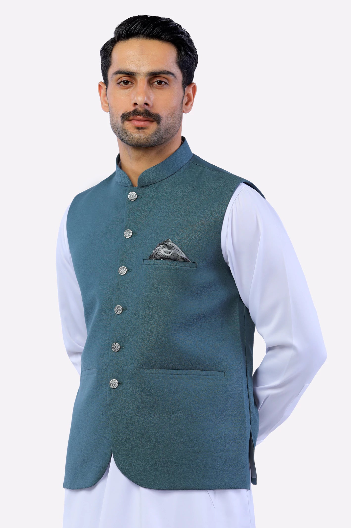 Designer Men's OvercoatsGreen Waistcoat