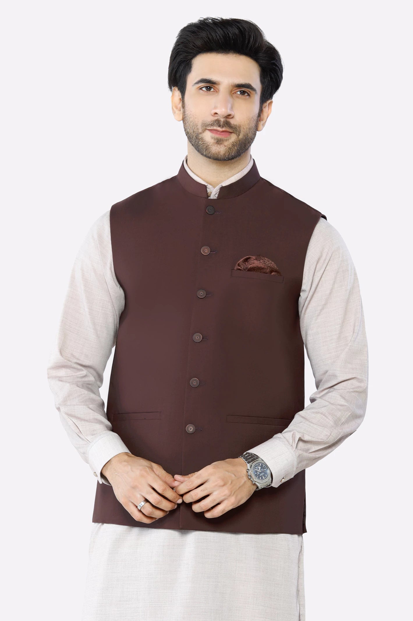 Waterproof Men's ParkasMaroon Waistcoat