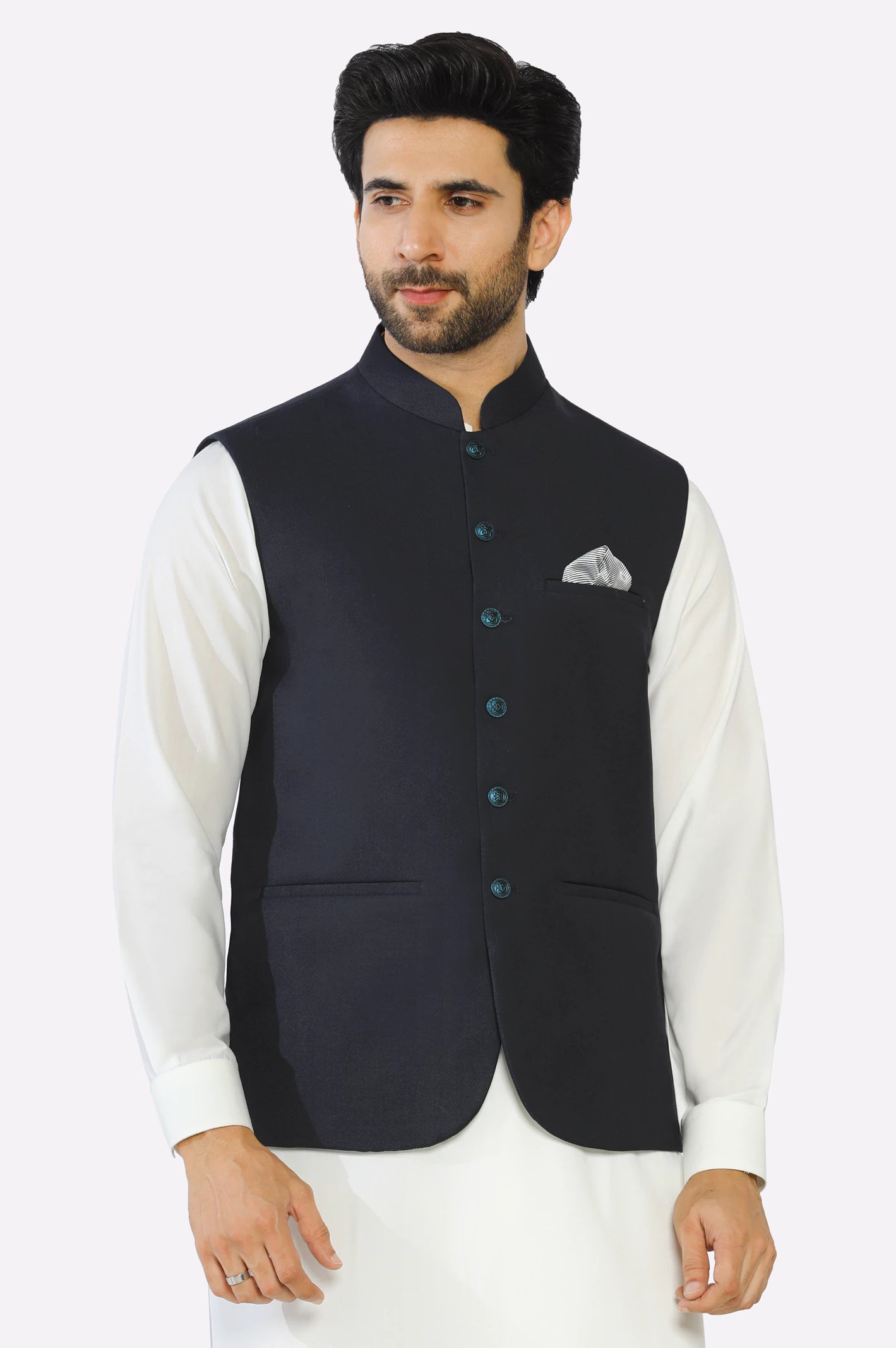 Durable Men's Car CoatsNavy Blue Waistcoat