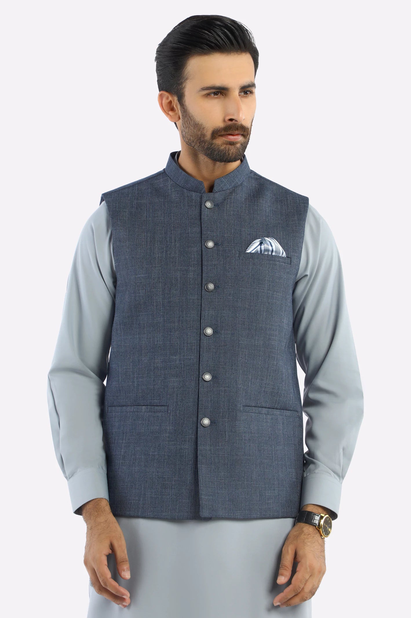 Practical Men's RaincoatsLight Blue Waistcoat