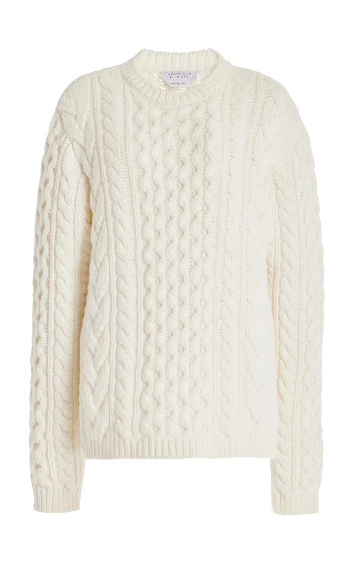 Men's Sweaters with Set-In SleevesGeoffrey Knit Sweater in Ivory Cashmere