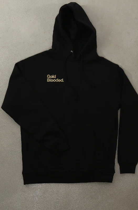 Fashionable Men's Streetwear HoodiesGold Blooded Low Pro (Men's Black Hoody)