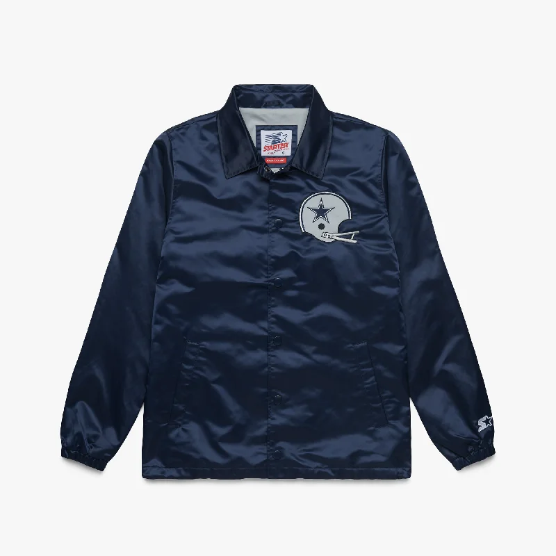 Men's Coats with Contrast StitchingHOMAGE X Starter Cowboys Coach's Jacket