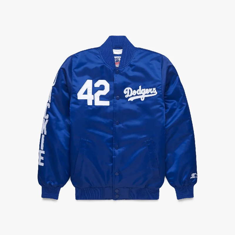 Men's Coats for SnowshoeingHOMAGE x Starter Jackie Robinson Satin Jacket