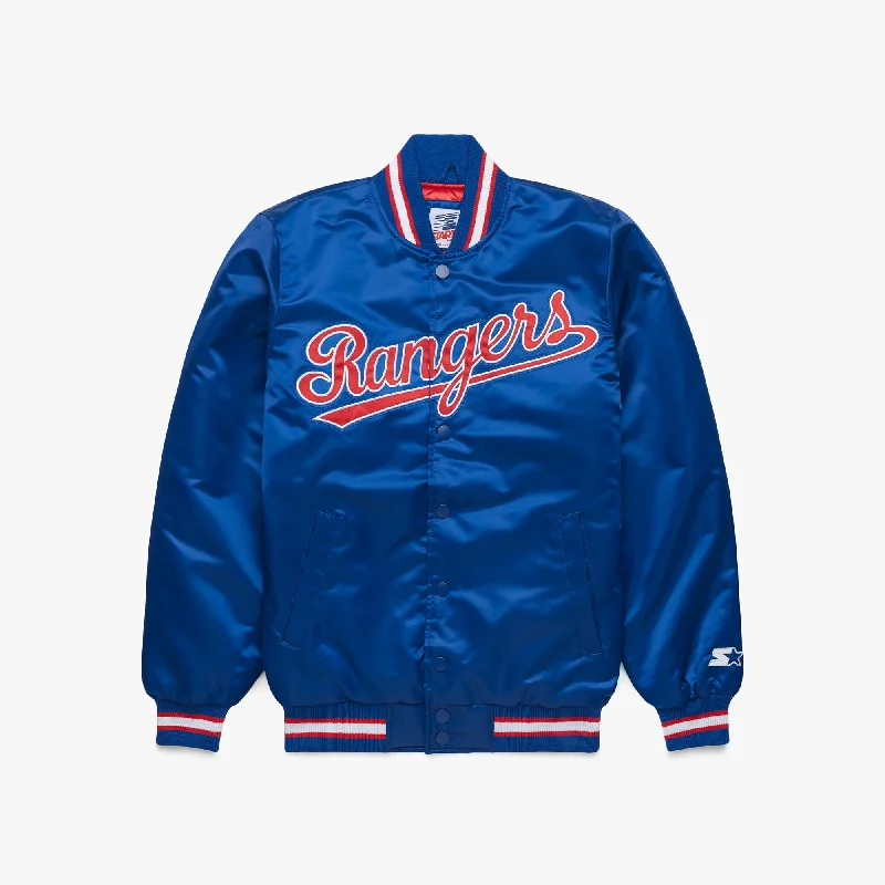 Men's Coats for TravelHOMAGE X Starter Rangers Satin Jacket