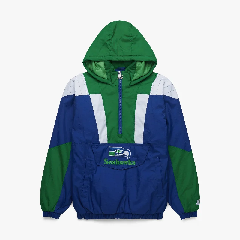 Men's Coats for Mild WeatherHOMAGE X Starter Seahawks Pullover Jacket