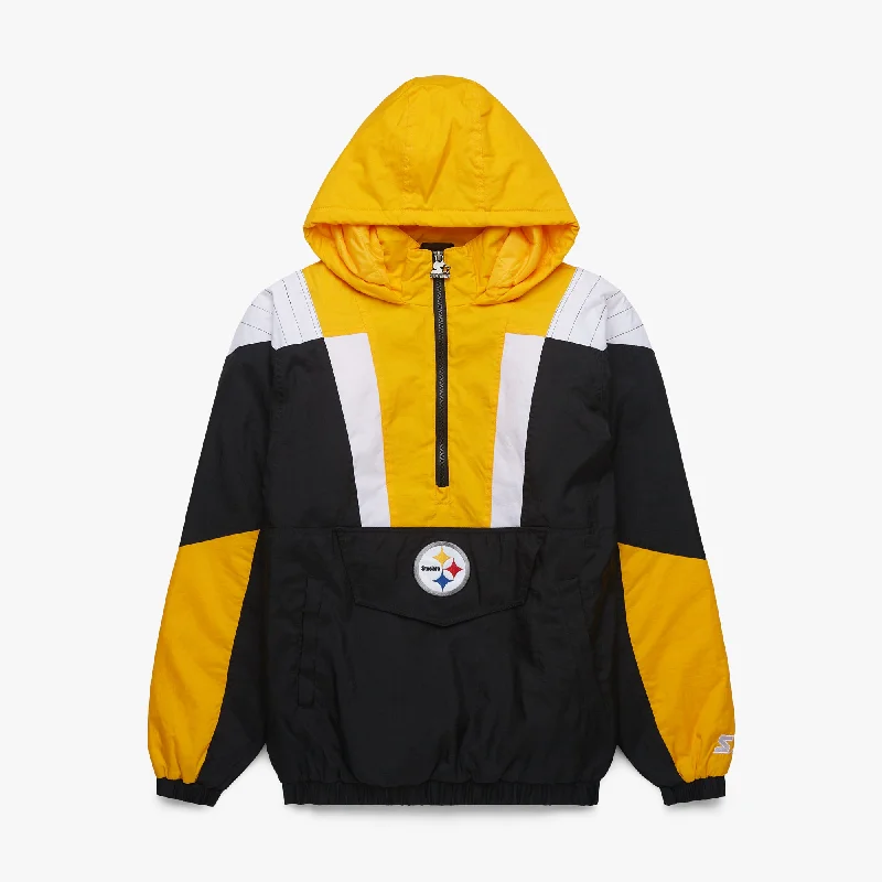 Warm Men's Down JacketsHOMAGE X Starter Steelers Pullover Jacket