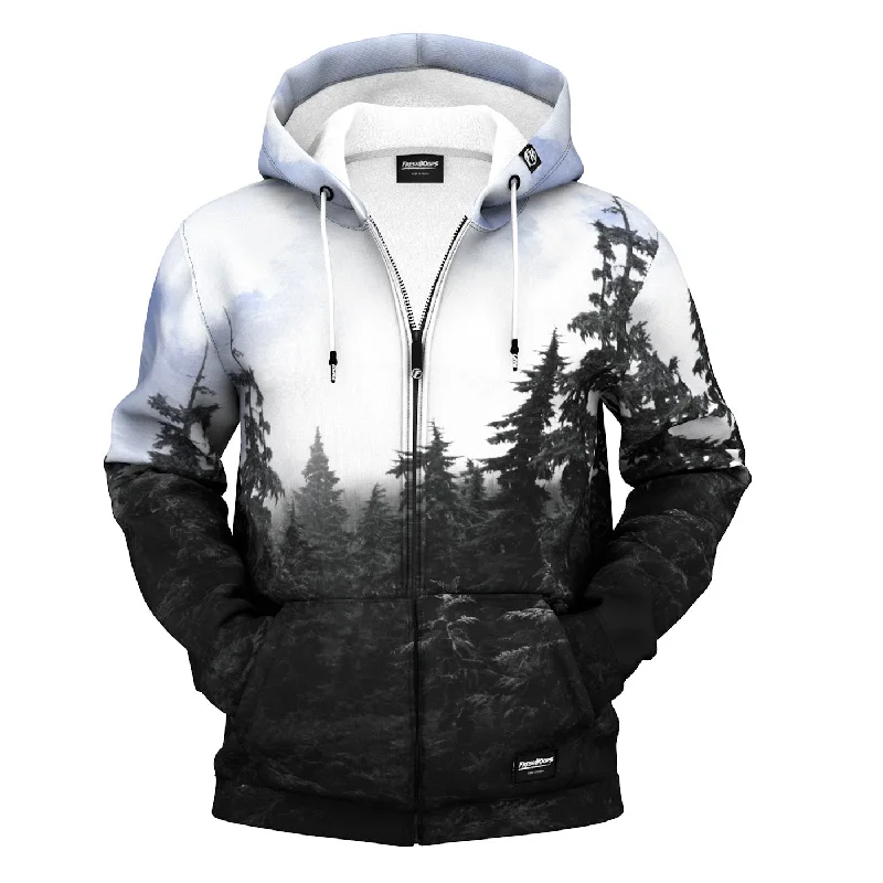 Comfortable Men's Fleece HoodiesIn The Forest Zip Up Hoodie