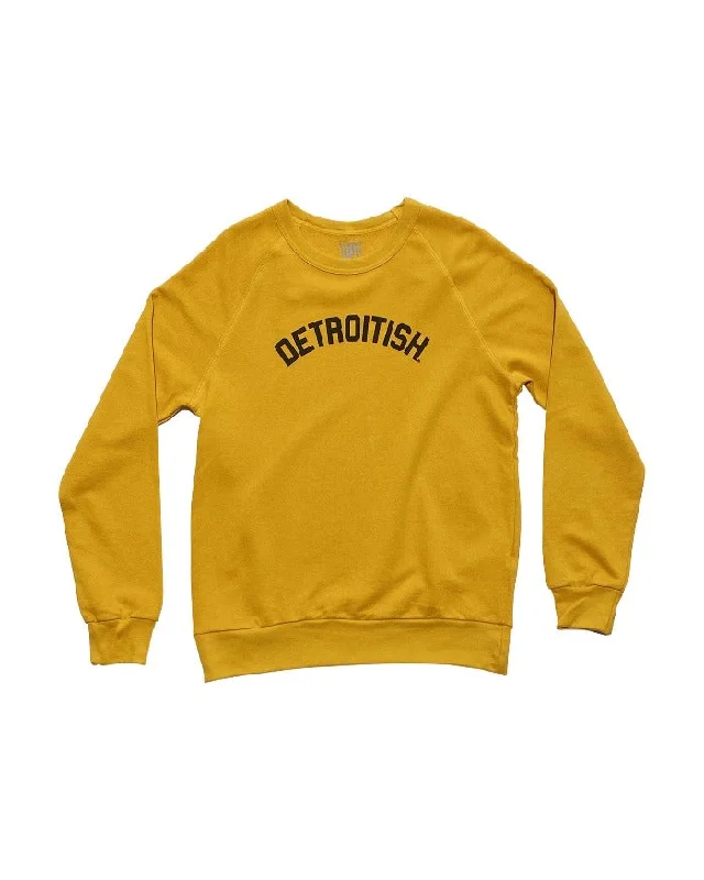 Warm Men's Thermal HoodiesInk Detroit Detroitish French Terry Crewneck Sweatshirt - Gold