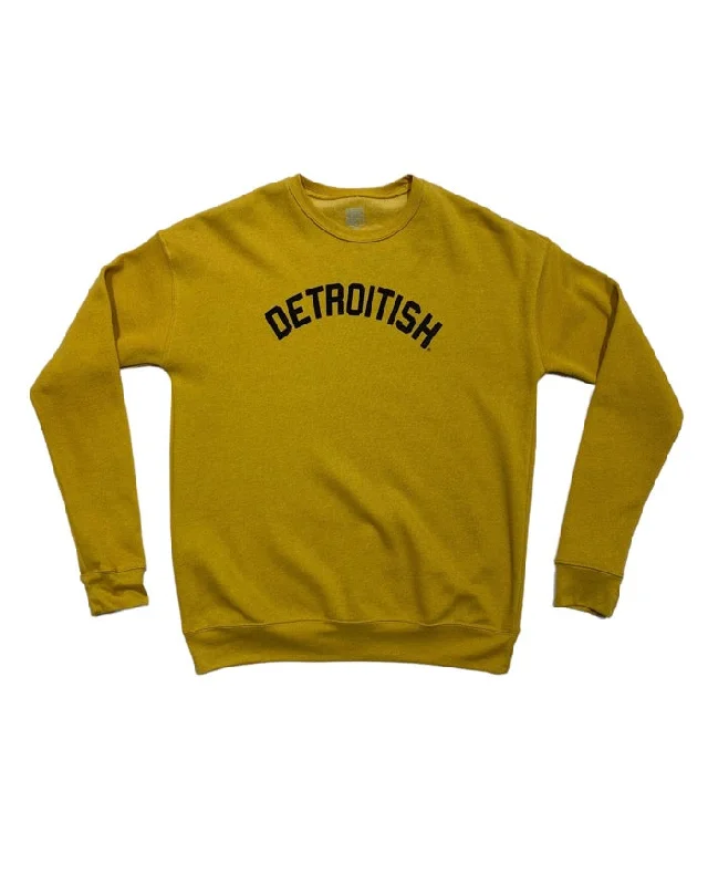 Men's Hoodies for SnowboardingInk Detroit Detroitish Crewneck Sweatshirt - Mustard