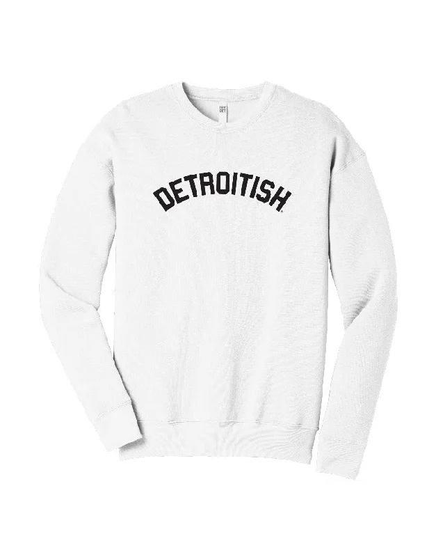 Unique Men's Custom HoodiesInk Detroit Detroitish Crewneck Sweatshirt - White