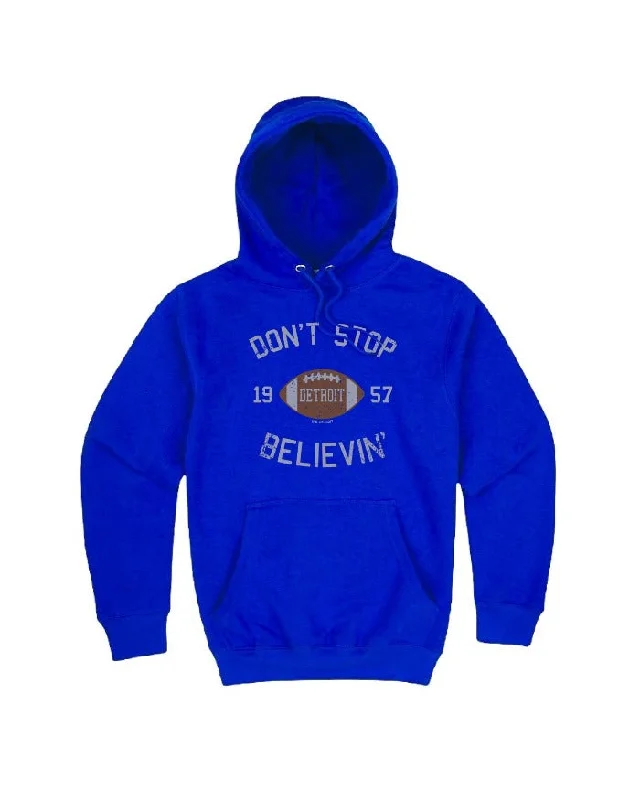 Men's Hoodies for Winter SportsInk Detroit Don't Stop Believin’ 1957 Heavy Weight Hoodie - Dark Royal Blue