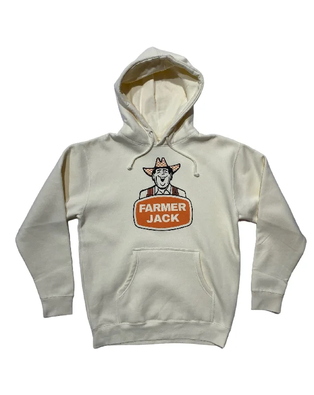 Men's Hoodies for Casual WearInk Detroit Vintage - Farmer Jack Hoodie - Bone