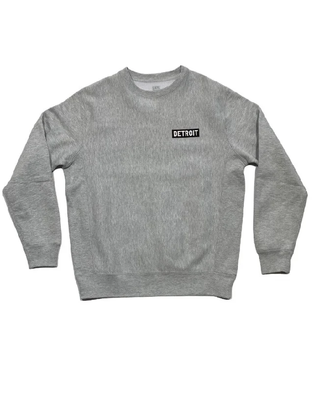 Men's Hoodies with Zipper DetailsInk Detroit Heavyweight Crewneck Sweatshirt - Athletic Grey