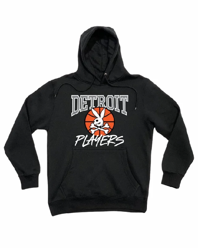 Men's Hoodies with Contrast StitchingInk Detroit Players Hoodie - Black