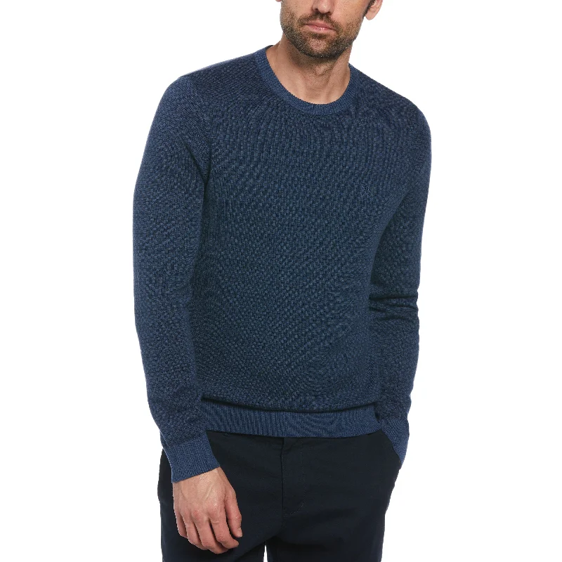 Men's Sweaters with Short SleevesJacquard Check Sweater