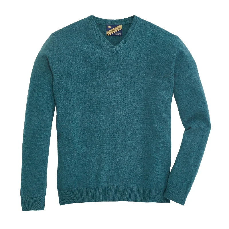 Men's Sweaters with Stand-Up CollarsJames Cashmere V Neck - Jasper