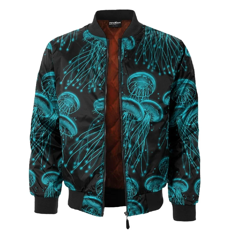 Men's Coats with Ripstop FabricJelly Fish Bomber Jacket