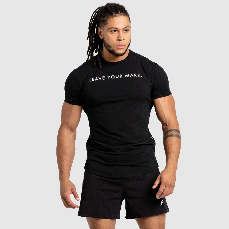 Men's Shirts with Hidden ButtonsLeave Your Mark Drop Tee - Black