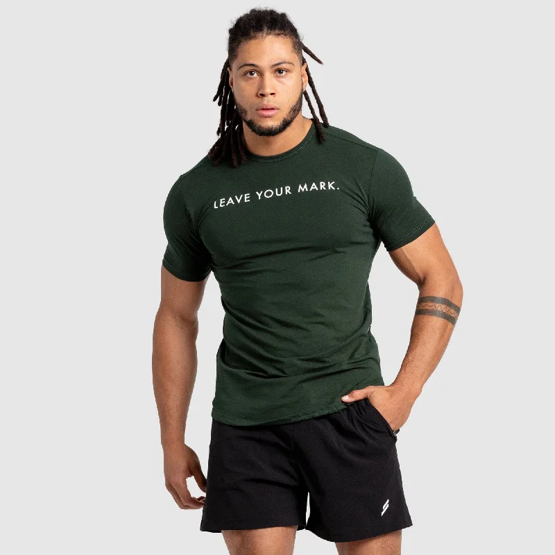 Men's Shirts with Asymmetrical HemlinesLeave Your Mark Drop Tee - Forest Green