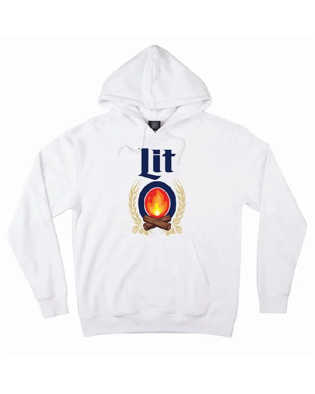 Men's Hoodies with Slim FitsINK "Lit" Hoodie - White