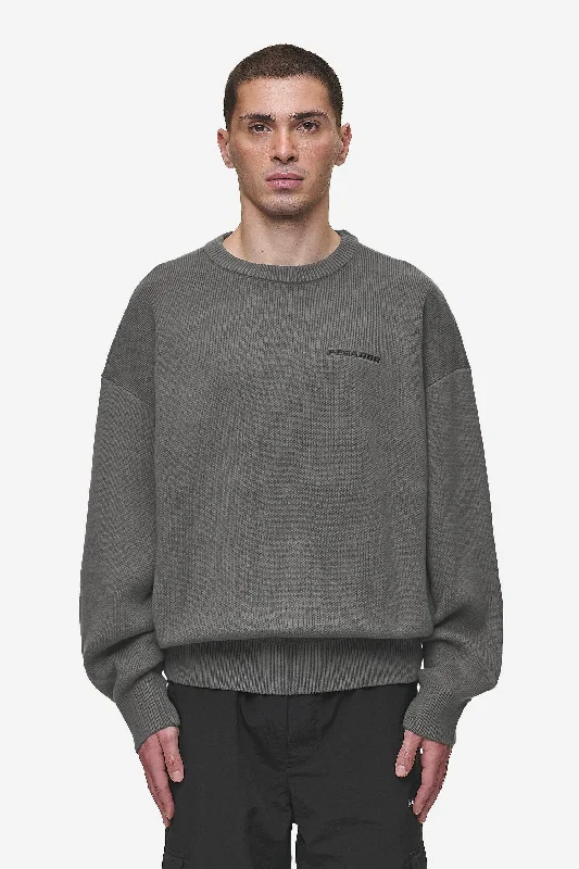 Men's Sweaters with Unique and Custom DesignsLogo Oversized Knit Sweater Anthracite