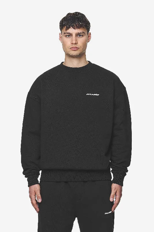 Men's Sweaters for Dressy EventsLogo Oversized Sweater Washed Black White Gum