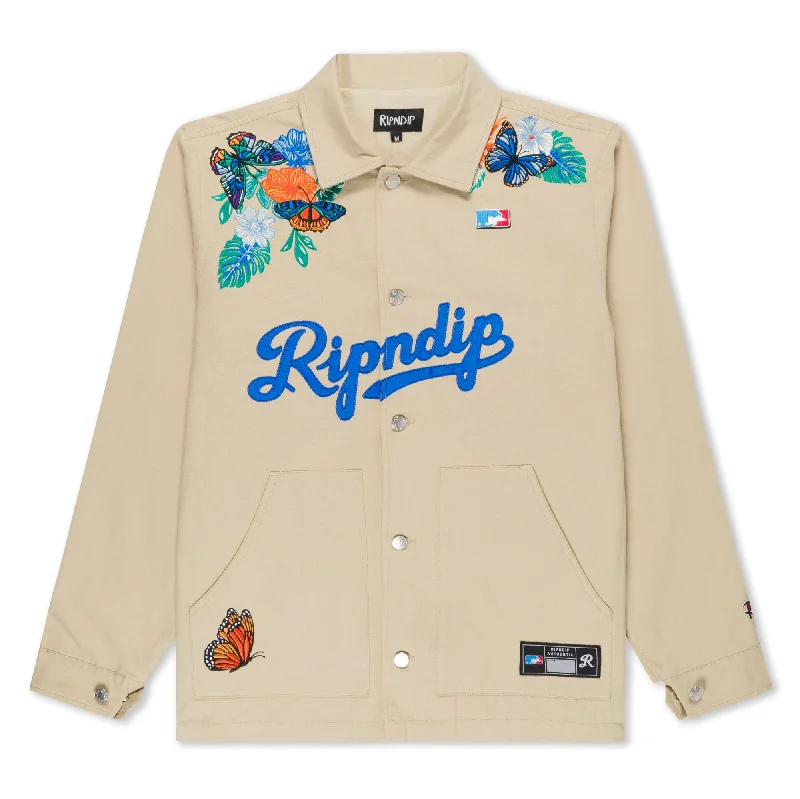 Men's Coats for Formal EventsLos Ripndip Canvas Button Down Jacket (Khaki)