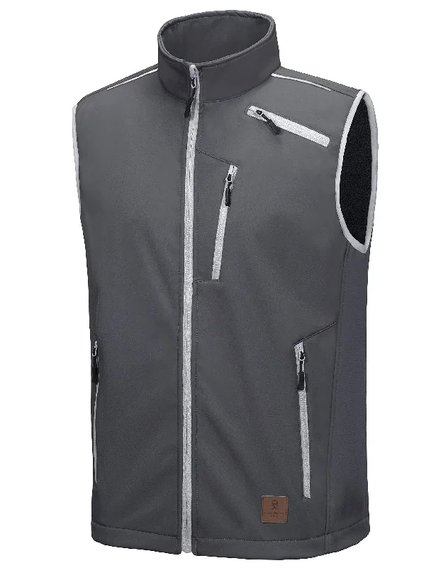 Elegant Men's Wool CoatsMen's Fleece Lined Softshell Hiking Golf Vest