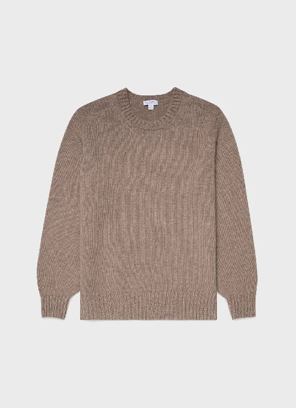 Versatile Men's Zip-Up SweatersMen's Roxburgh Cashmere Jumper in Natural Brown