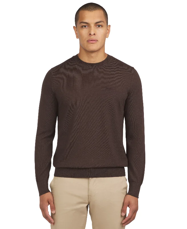 Men's Sweaters with Relaxed FitsMerino Crew - Cocoa