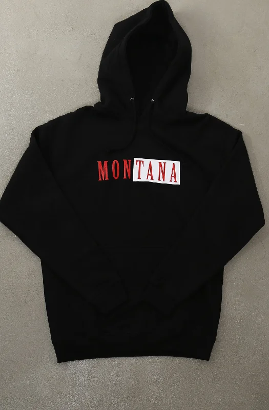 Casual Men's Zip-Up HoodiesMontana (Men's Black Hoody)