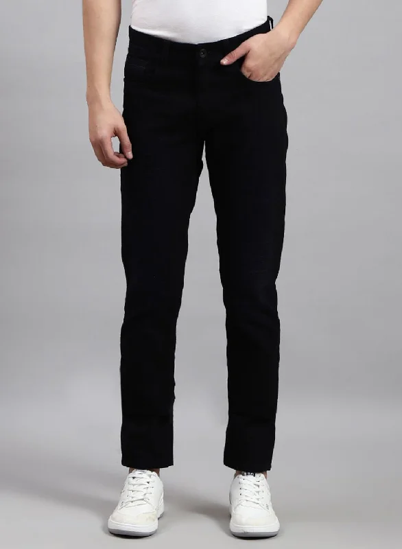 Affordable Men's JeansMen Black NArrow Fit Denim