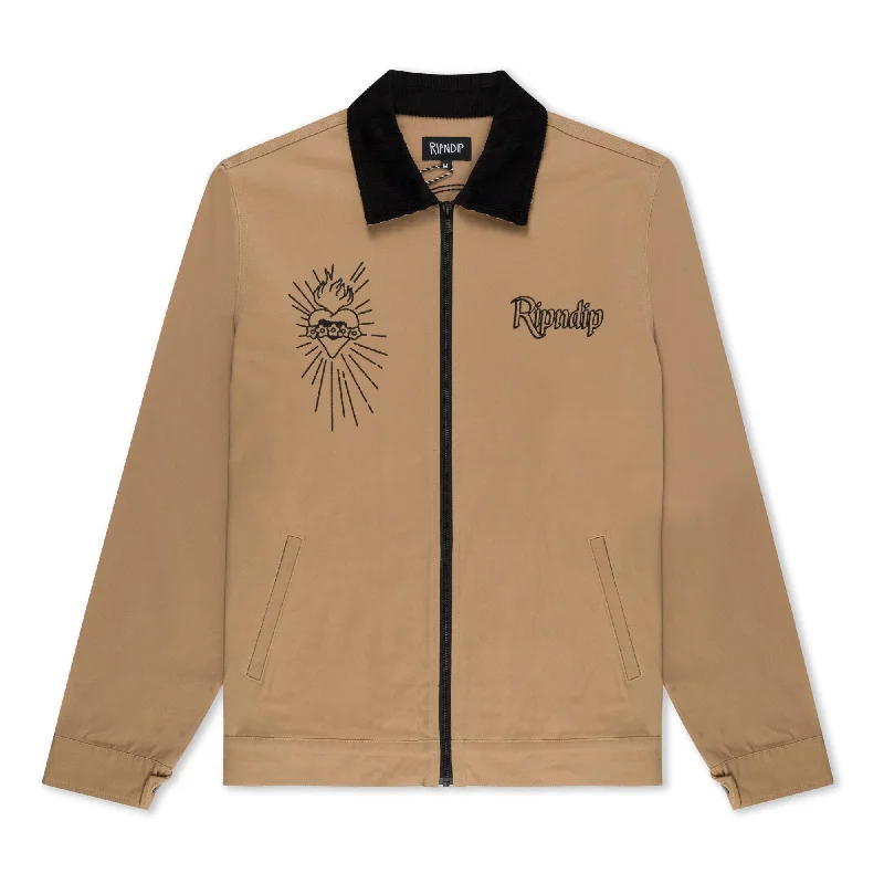 Men's Coats with HoodsMother Mary Work Jacket (Tan)