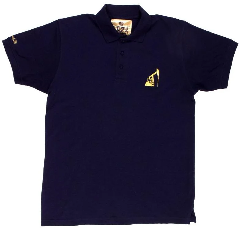 Men's Shirts with Animal Prints"OIL PUMP" POLO NAVY