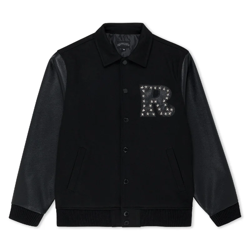 Men's Coats for SpringRari Varsity Jacket (Black)