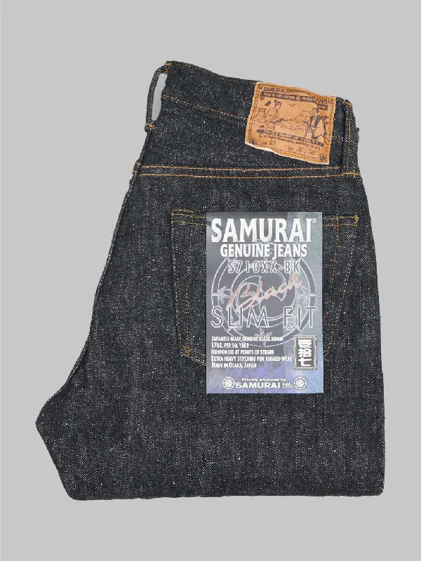 Men's Jeans in Different ColorsSamurai Jeans S710XX-BK 17oz "Sulfide Black Denim" Slim Straight Jeans