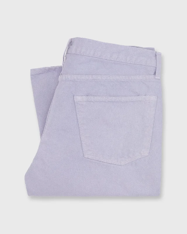 Jeans for Men with a Curvy BodySlim Straight Jean in Lavender Garment-Dyed Denim