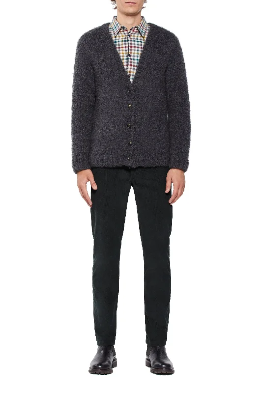 Men's Sweaters for LayeringSimon Knit Cardigan in Charcoal Welfat Cashmere