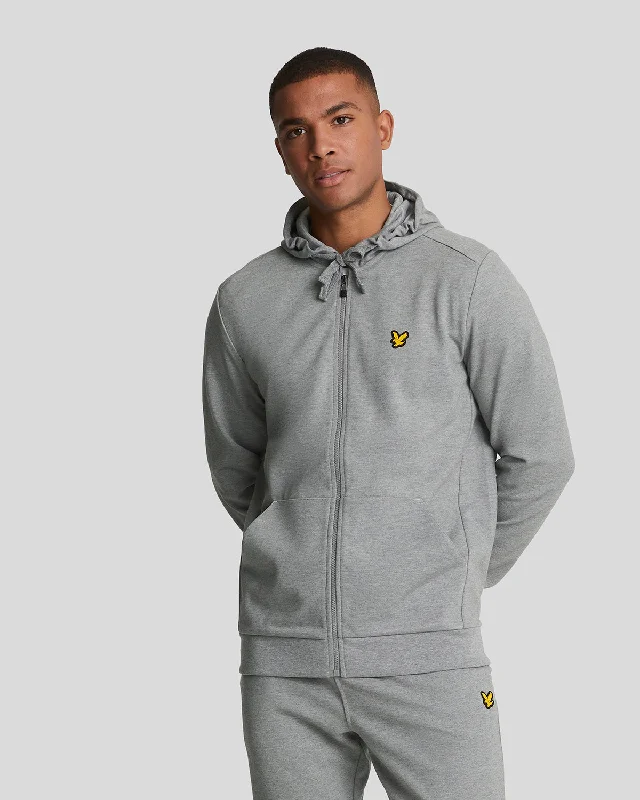 Men's Hoodies with High-Low HemlinesSports Full-Zip Hoodie