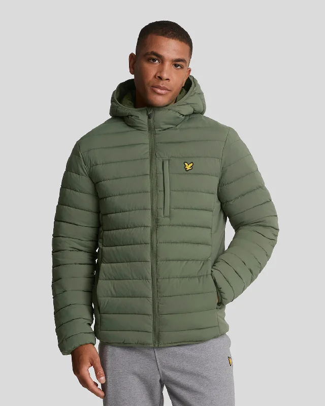 Men's Coats with Reflective StripesSports Stretch Lightweight Quilted Jacket