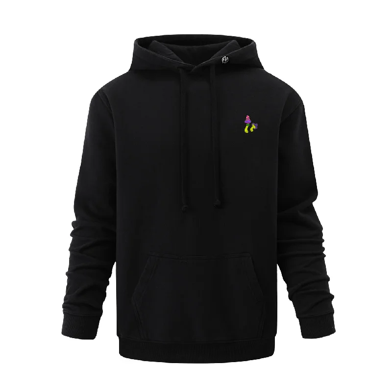 Lightweight Men's Running HoodiesTrippy Shrooms Embroidered Hoodie