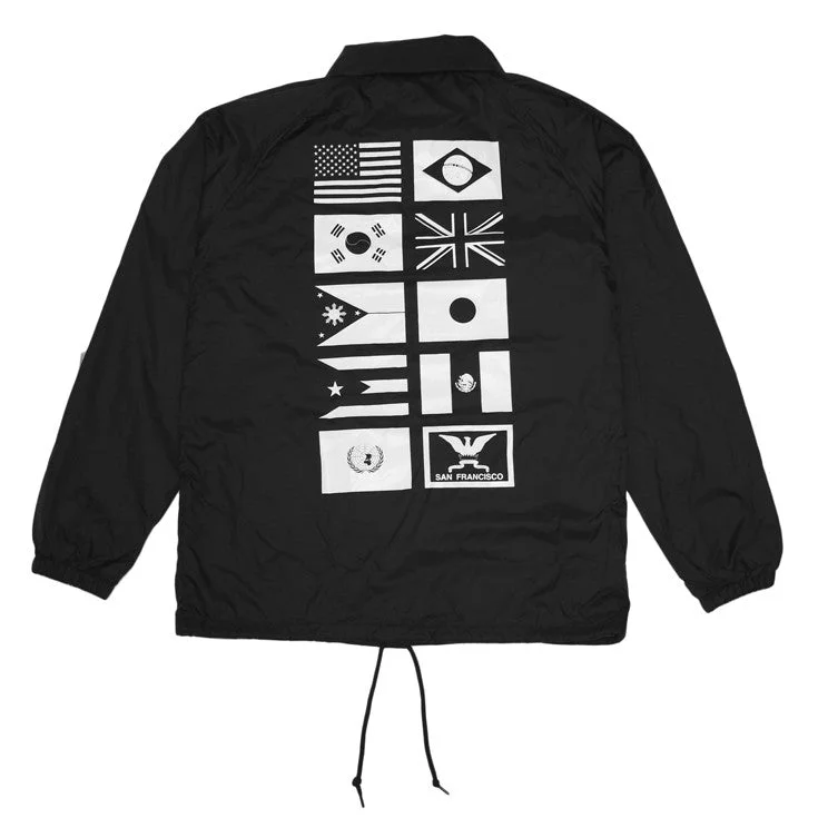 Elegant Men's Wool CoatsTrue Mens Nations Coaches Jacket Black