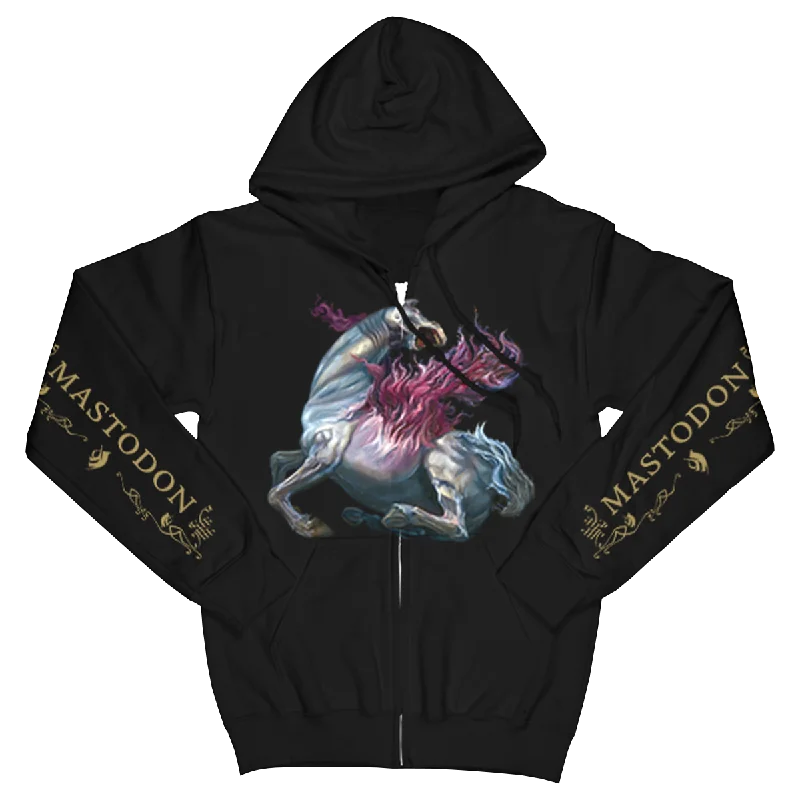 Men's Shirts with Graphic PrintsVignette Horse Remission Zip Hoodie